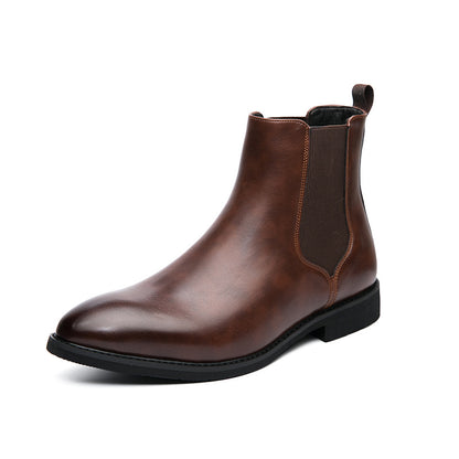 Fashionable men's Chelsea boots, pointed