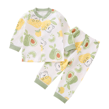 Baby cotton pajamas set, two-piece