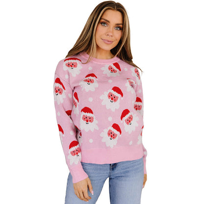 Women's sweater with Santa print