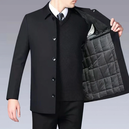 Men's Business Jacket, padded, lapel collar