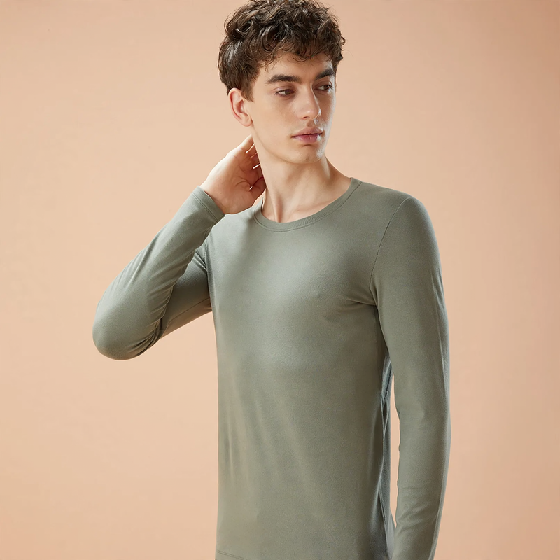 Thermal underwear set, Tencel mix, round neck