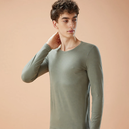 Thermal underwear set, Tencel mix, round neck