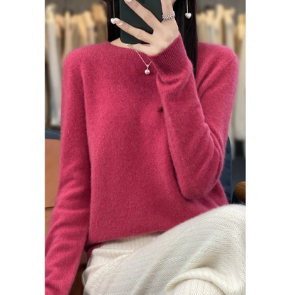 EVA-US | Cashmere Pullover Women's Stylish Crew Neck, Soft & Comfortable