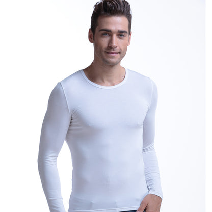 Men's thermal undershirt, V-neck, long-sleeved