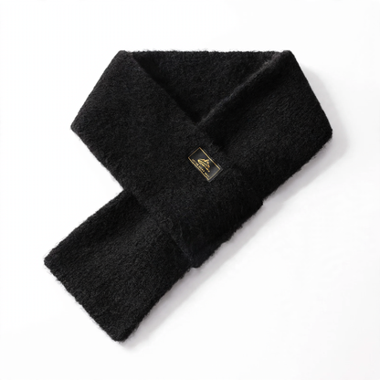 Warmer men's knitted scarf, solid color, 77 cm