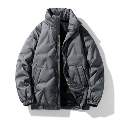 Men's down jacket with standing collar