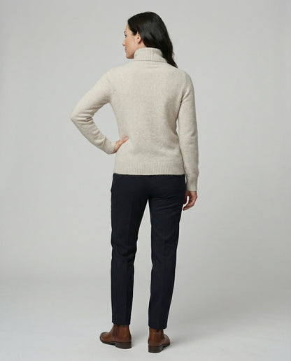 Fudus turtleneck sweater women – soft fine knit