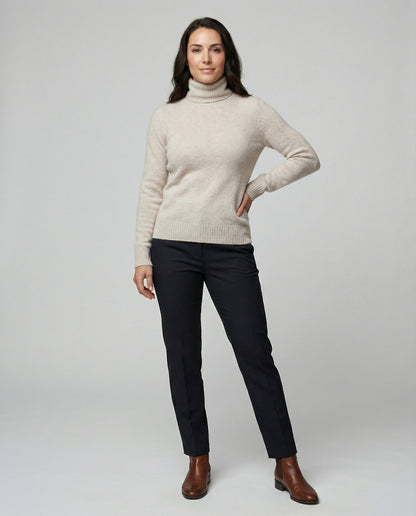 Fudus turtleneck sweater women – soft fine knit