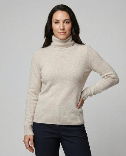 Fudus turtleneck sweater women – soft fine knit