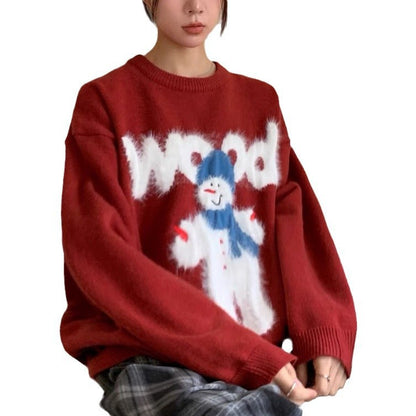 Casual women's knit sweater in a relaxed style