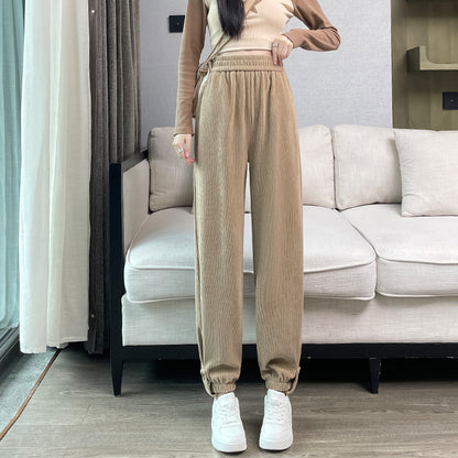Ladies Cord Cargo Pants, casual fit