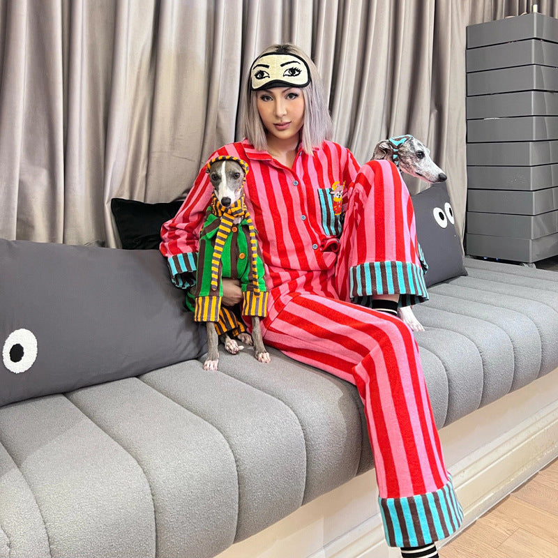 Luxurious loungewear set made of cotton terry