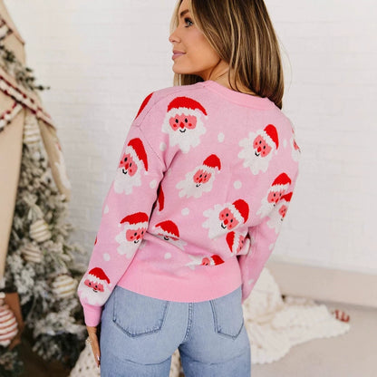 Women's sweater with Santa print