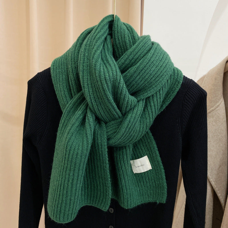 Warmer knitted scarf for women, versatile and fashionable