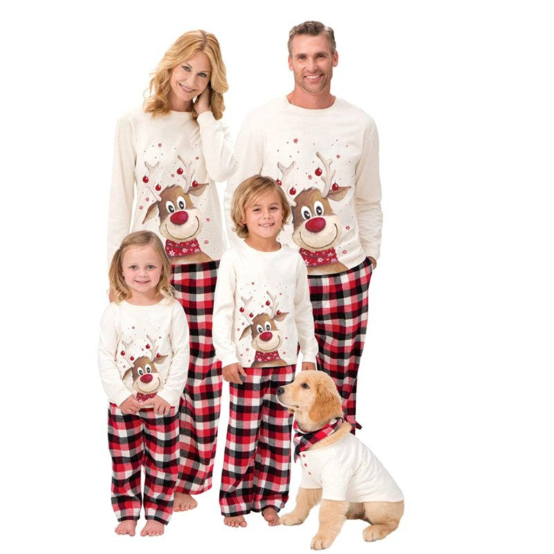 Family Pajama Set, long-sleeved, reindeer print