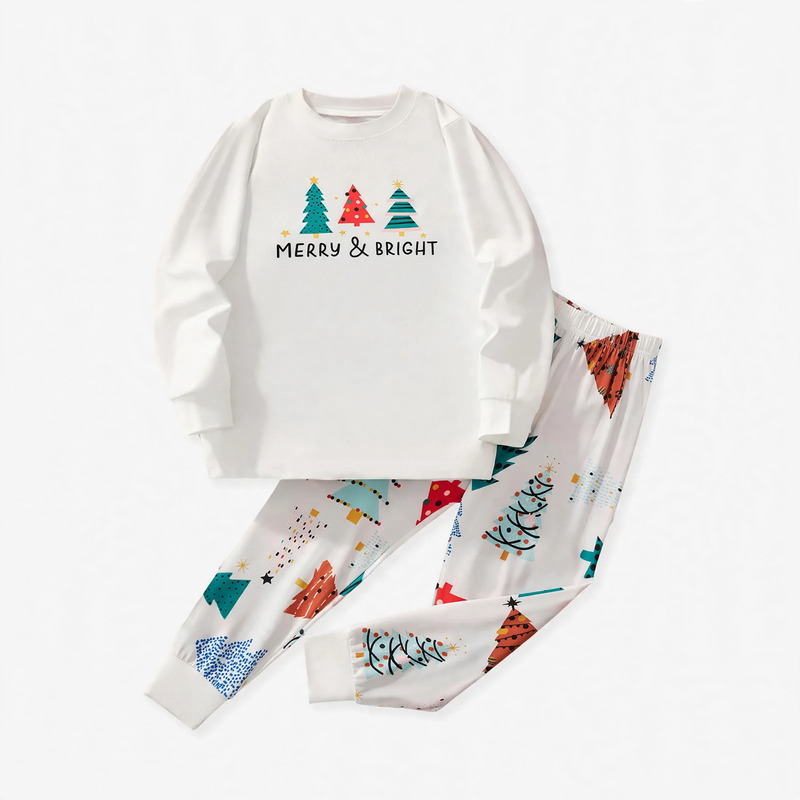 Kids' Pajama Set, Long Sleeve, Christmas Design, Breathable