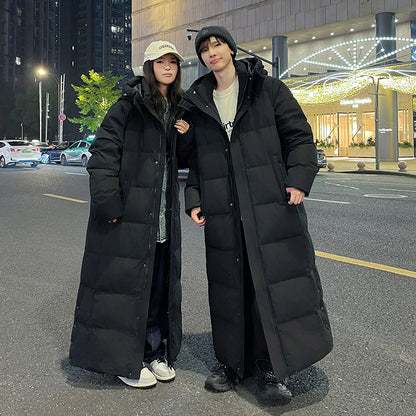 Long Unisex Down Coat, ankle-length