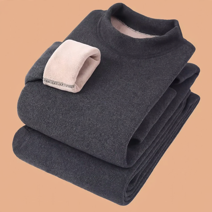 Men's Thermal Set, lined, Stand-up collar