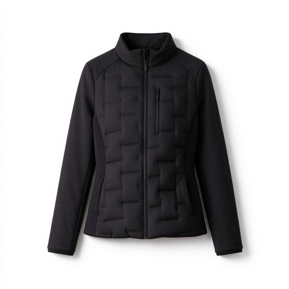Slim women's down jacket, white duck down, lightweight and warm