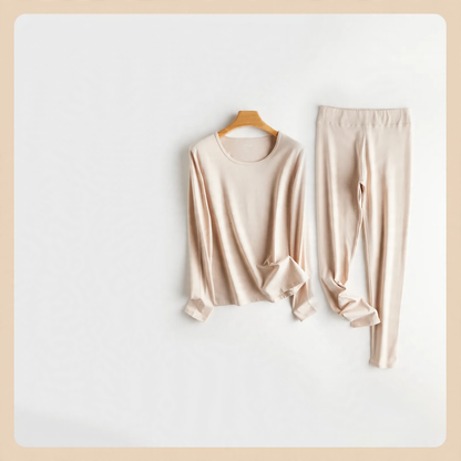 Women's Thermal Underwear Set, Cotton, Crew Neck