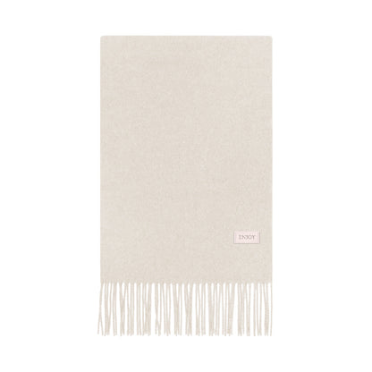 Merino wool blend knitted scarf, 200x35 cm