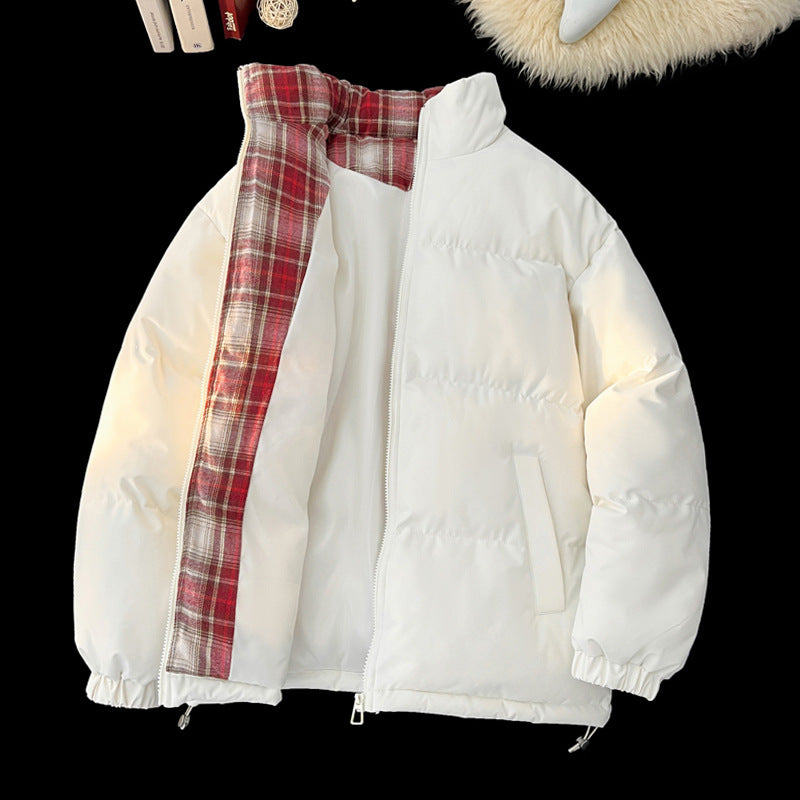 Men's Stand Collar Puffer Jacket, Lined, Winter