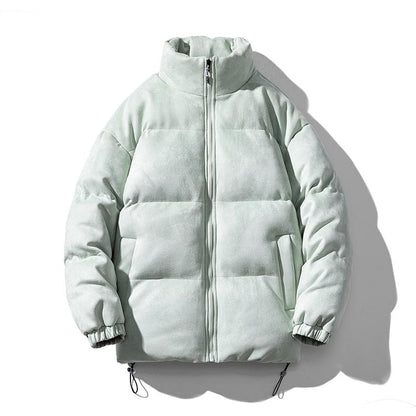 Men's Suede-Look Padded Jacket, loose fit