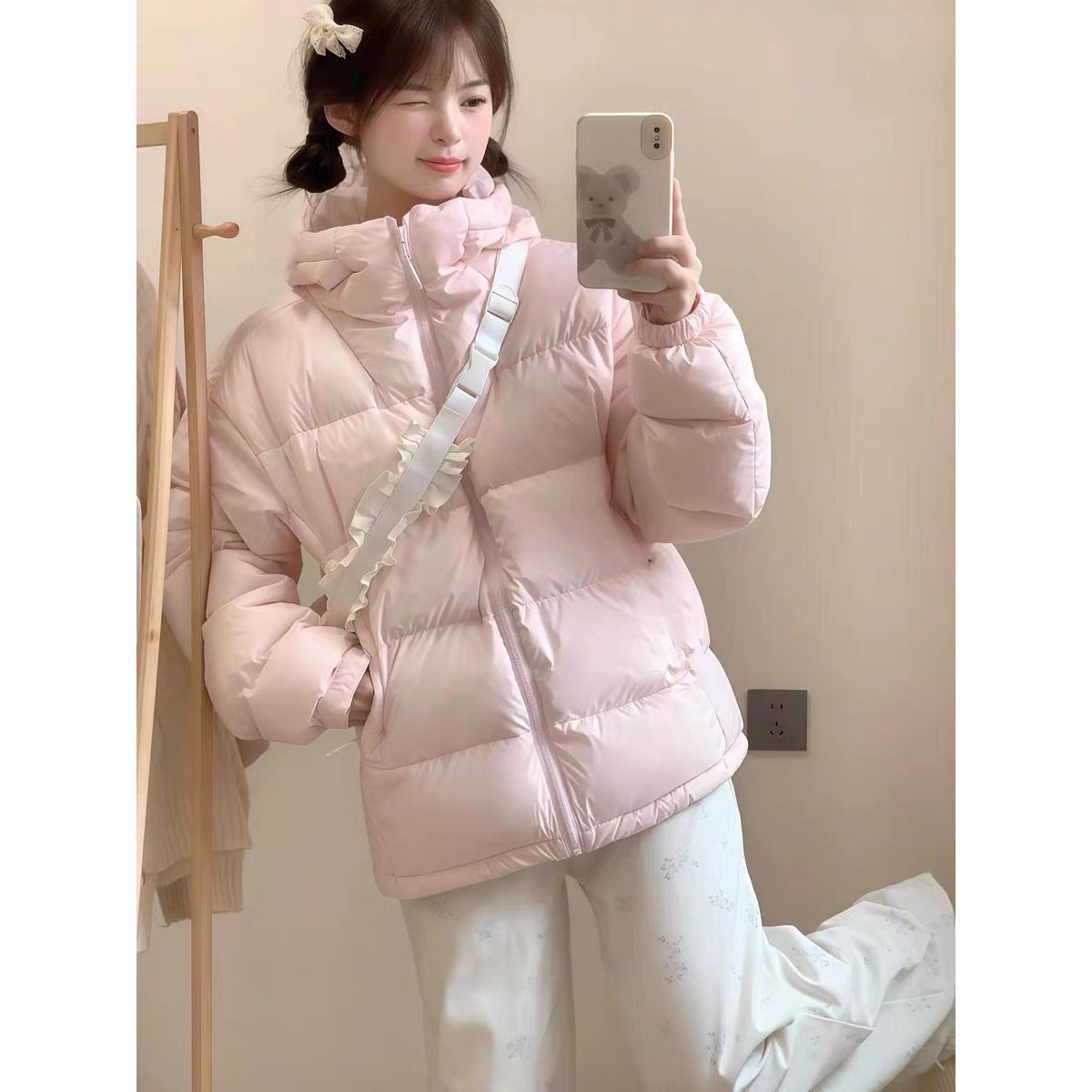Women's winter jacket, short, padded