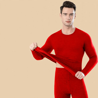 Red cotton thermal set for men and women
