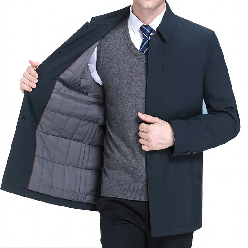 Men's Business Jacket, padded, lapel collar