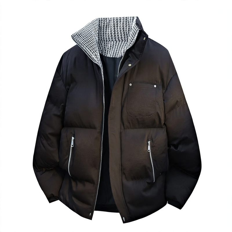 Padded Stand Collar Winter Jacket for Men and Women