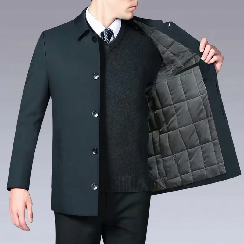 Men's Business Jacket, padded, lapel collar