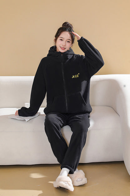 Padded Flannel Loungewear Set for Women