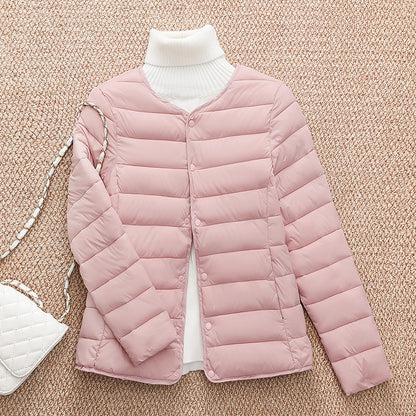 Light women's quilted jacket, short, tailored