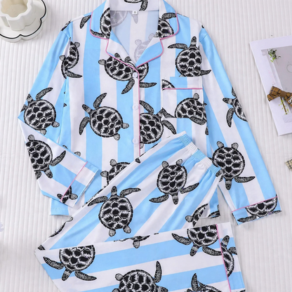 Women's pajamas, long-sleeved, for spring and autumn