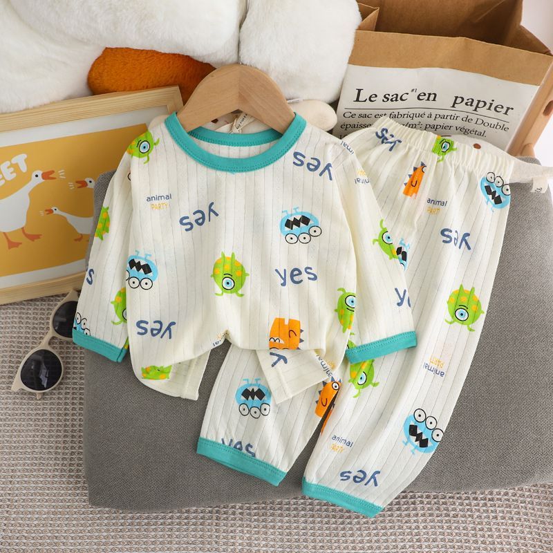 Kids Pajama Set, Cotton, 3/4 Sleeves, Summer