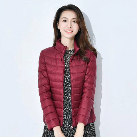 Ladies quilted jacket, short, fitted, with synthetic filling
