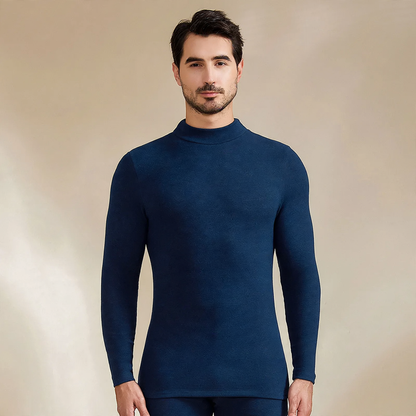 Pair thermal underwear set, lined, stand-up collar