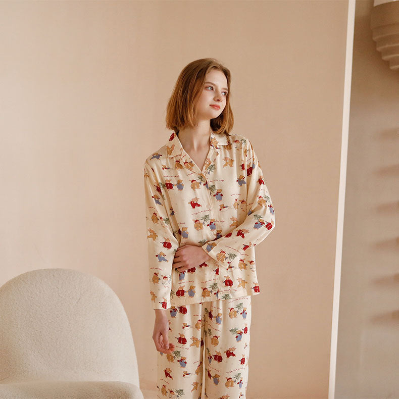 Soft Loungewear Set with Rabbit Print