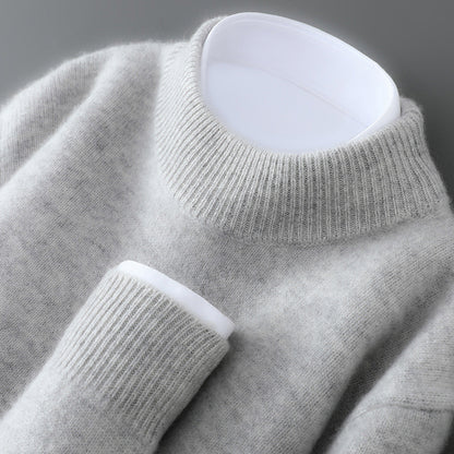 Half-high collar knit sweater for men