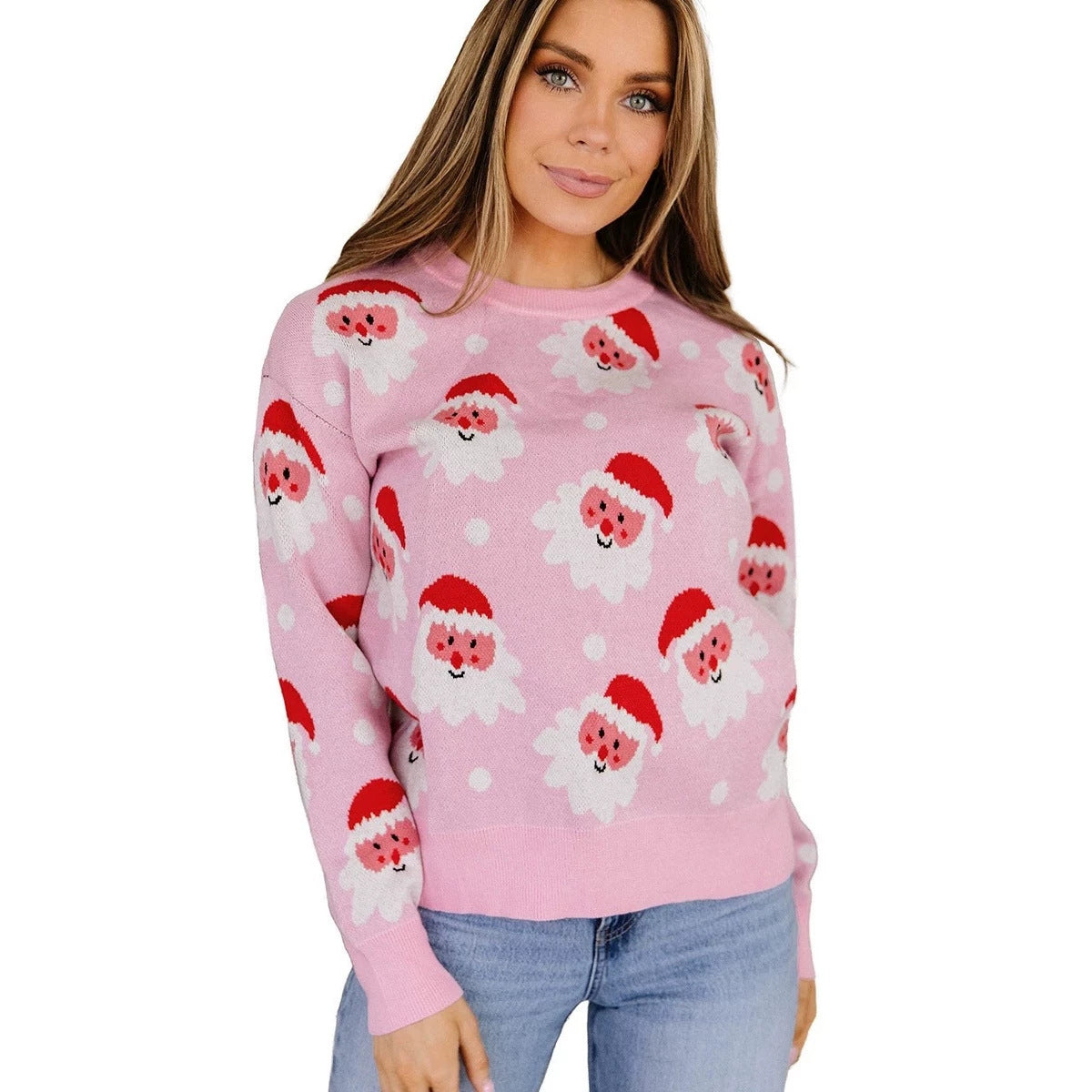 Women's sweater with Santa print