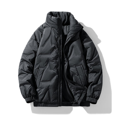 Men's down jacket with standing collar