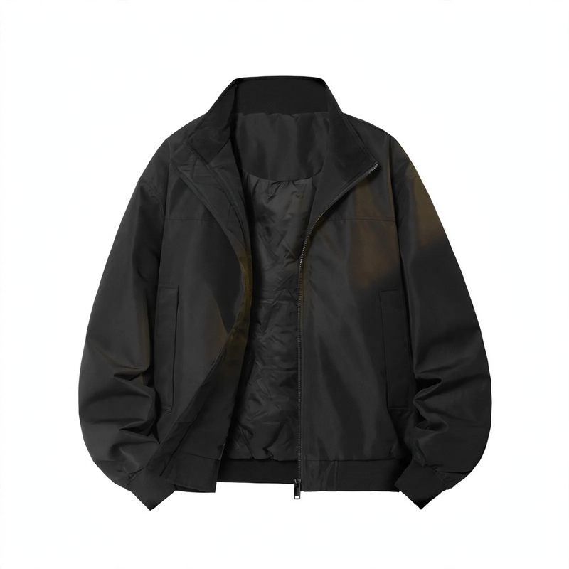 Padded men's bomber jacket made of down