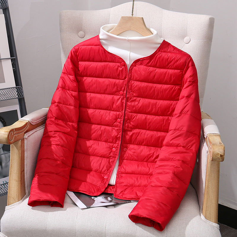 Lightweight, reversible women's quilted jacket