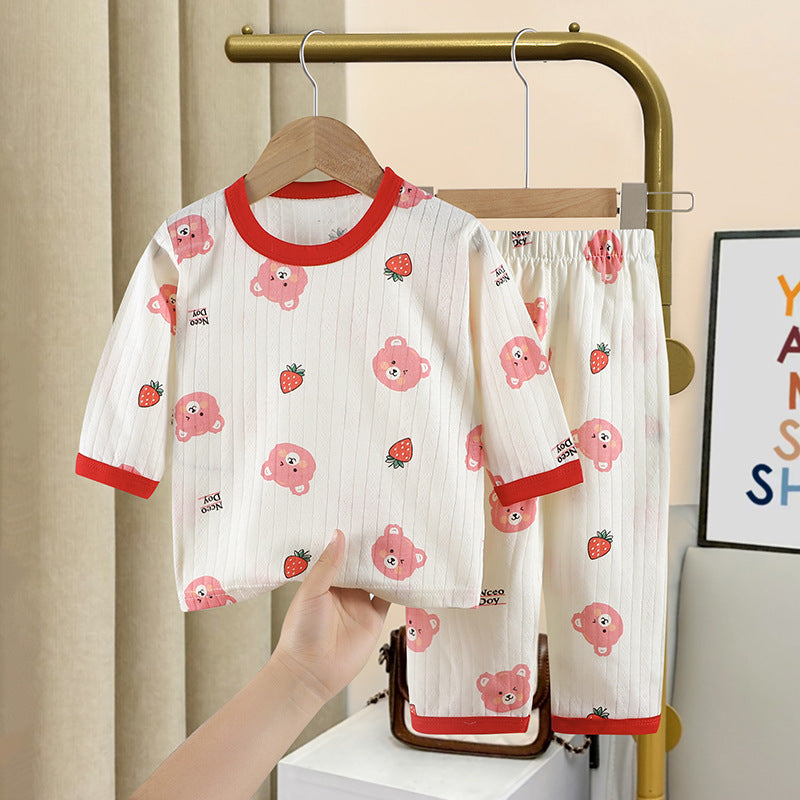 Lightweight children's house suit sets made of cotton
