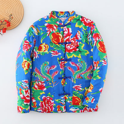 Ladies winter jacket, ethnic style, padded