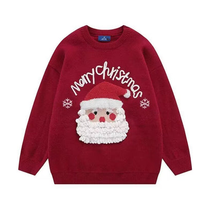 Unisex knitted sweater with Christmas motif