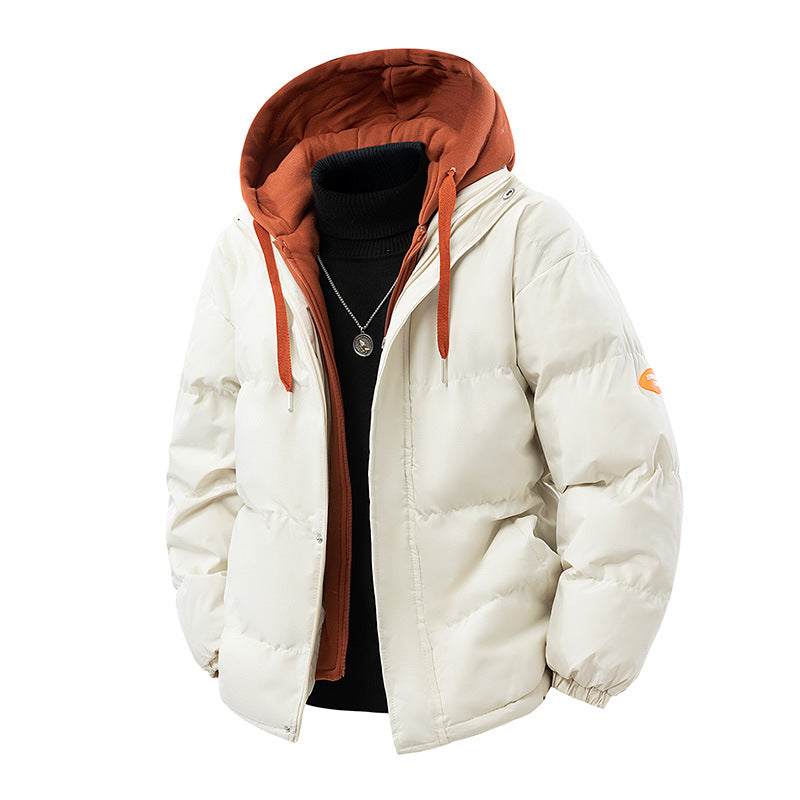 Fashionable men's winter jacket, fake-layer look