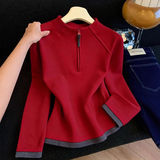 Women's undershirt with zipper