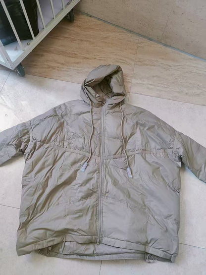 Mid-length down jacket for women with hood